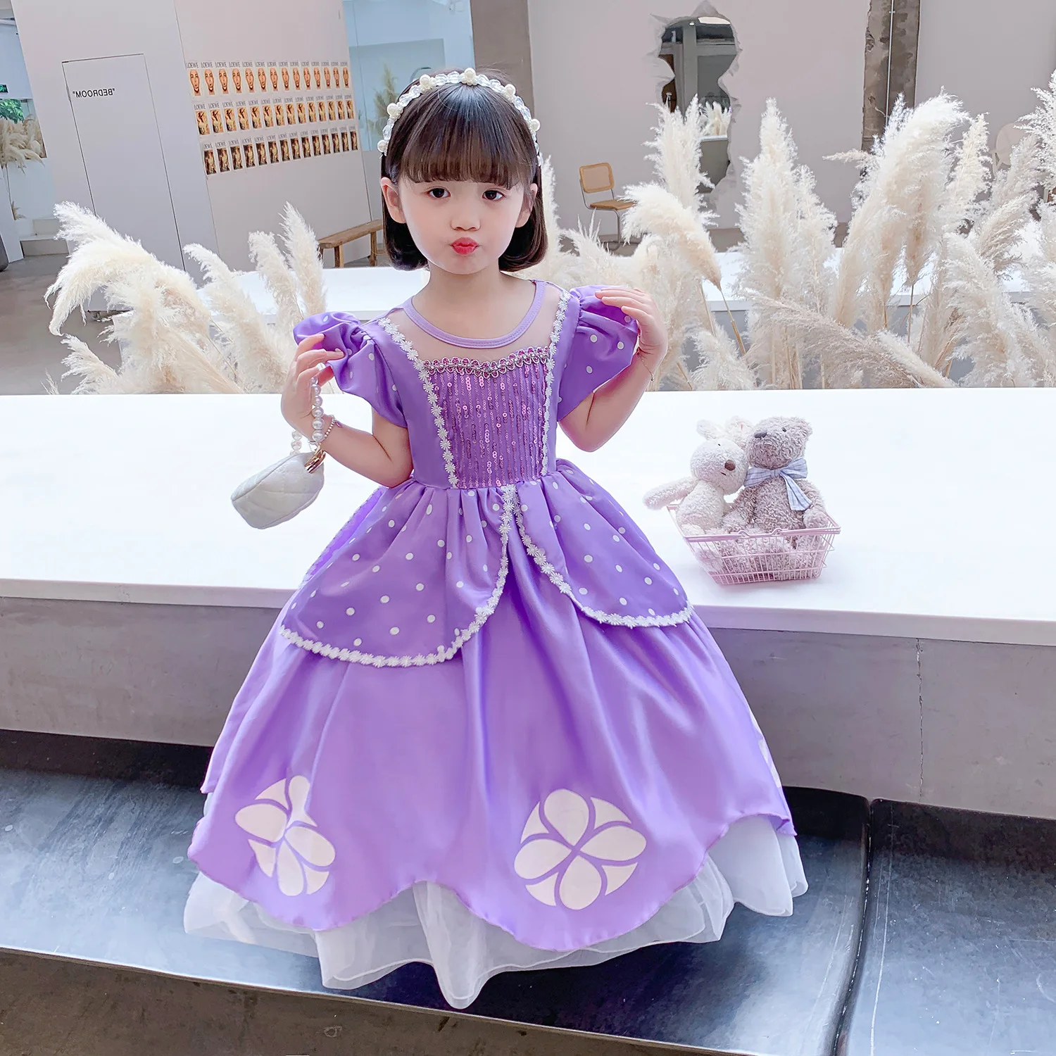 

LSYXH Little Girls Sofia the First Princess Sofia Birthday Party Cosplay Halloween Fancy Easter Dress