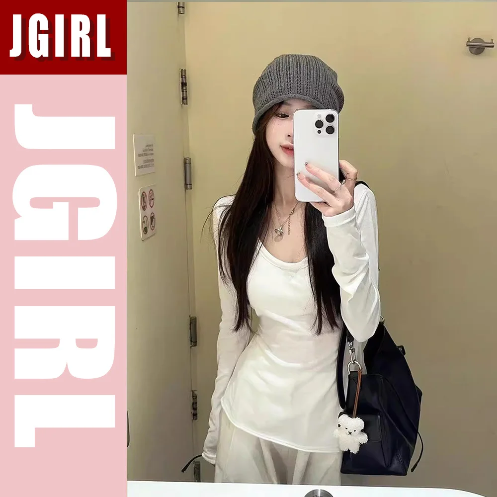 

Long Sleeve T-Shirts Womens Minimalist Cotton Tops Slim Fit Breathable Fabric Comfortable Stylish Fall Daily Office Streetwear