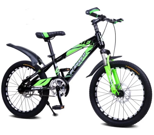 China Factory High Quality  CE Standard Green Color Steel Frame Downhill Kids Mountain Bikes Bicycles 24
