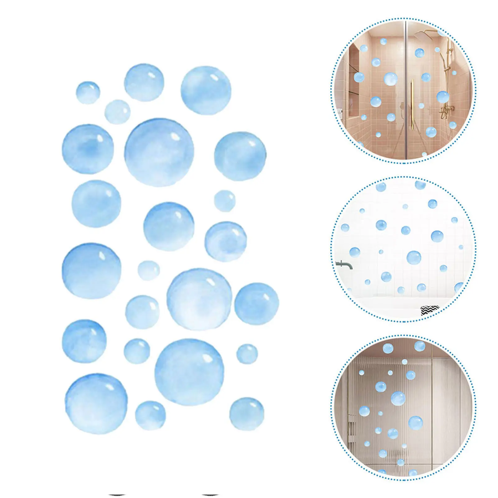 

Bubbles Wall Sticker Decor PVC Peel Off Baking Paper Easy DIY Wall Decals Removable No Damage to Painted Walls Bubbles Pattern