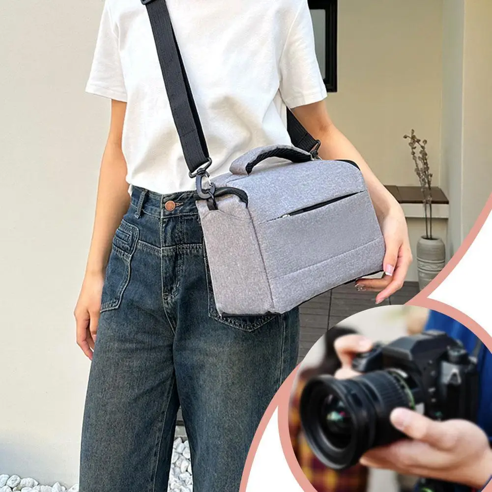 

Universal DSLR Bag Handbags Shoulder Bag Crossbody Bag Portable Photographer For Sony Nikon Equipment Camera Protective Case