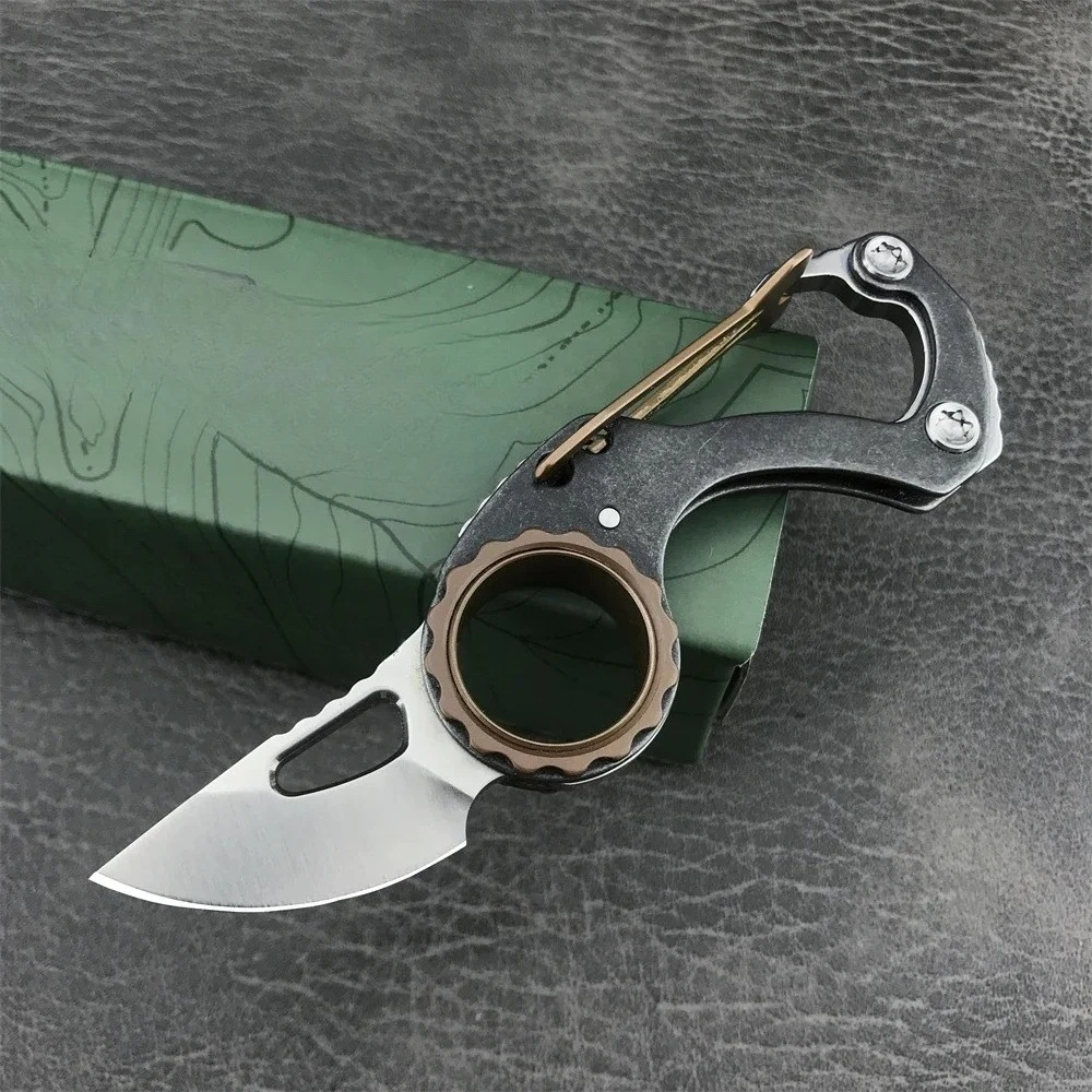 

Складной карманный нож Compano 9082 с цепочкой на шею, лезвие из стали 8Cr13Mov, рукоять из стали 420, для охоты, кемпинга, EDC