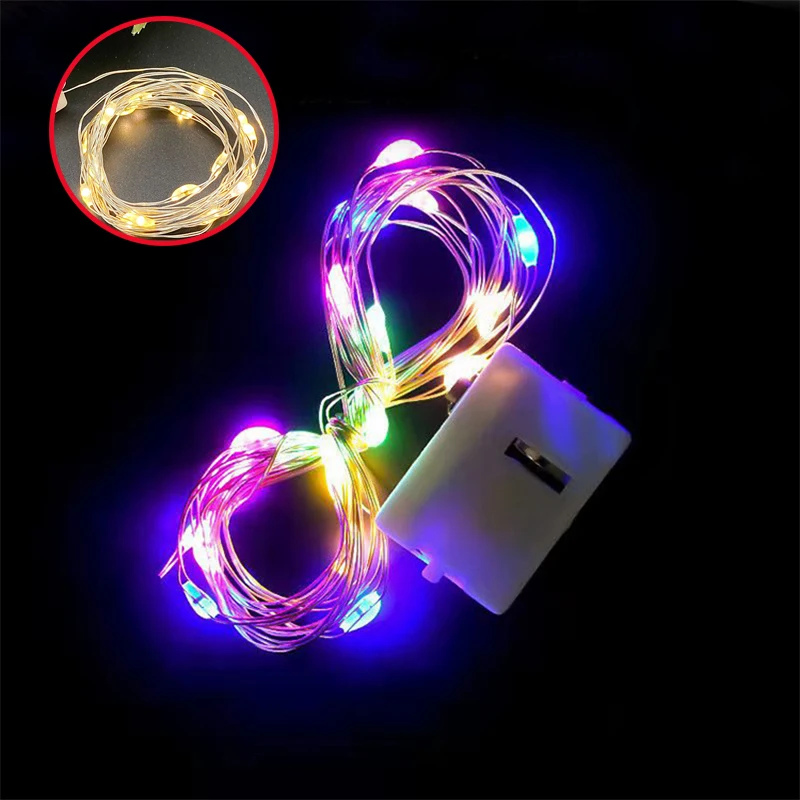 

Led Garland Christmas Fairy Light String Light Battery Powered Flashing Light Wedding Party Festival Gift Box Decoration Lamps