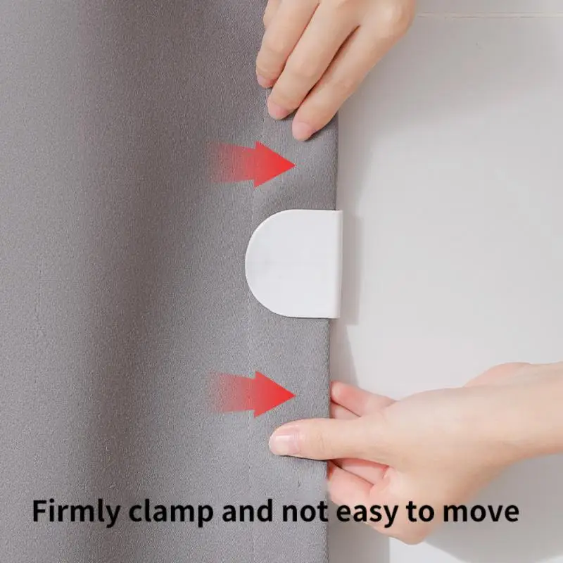 Shower Curtain Clips Hooks Holder Bathroom Anti Splash Spill Stop Water Leaking Guard Shower Curtain Rings Clip Home Accessories
