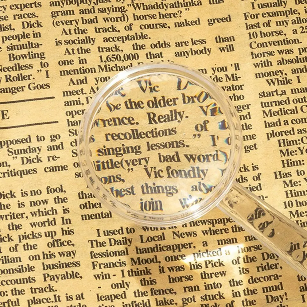 10pcs Mini Loupe Fresnel lens Transparent 3X Children's Magnifying Glass Pocket High-definition Handheld Magnifier Newspaper
