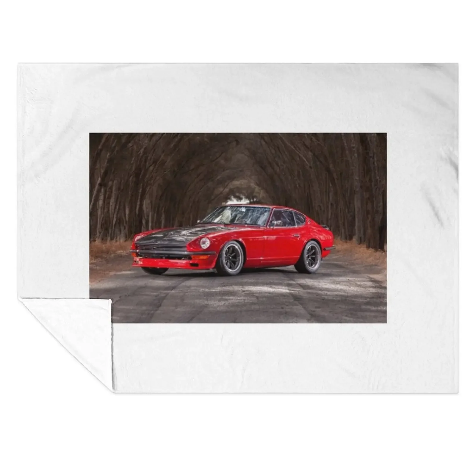 

1971 Datsun 240z in red Throw Blanket Flannel manga Winter beds Soft Plaid Blankets