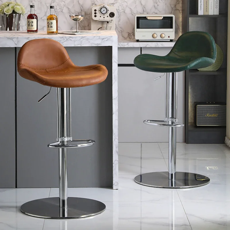 Barber Design Bar Stools Rotating Counter Reception Nordic High Stool Island Coffee Taburete Alto Sandalye Bar Furniture HD50BY