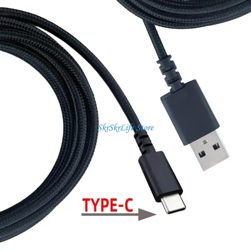 E65E USB Type C Charging Power Cable for Keyboard and Mouse PVC Material 2M Length Fast Data Transfer