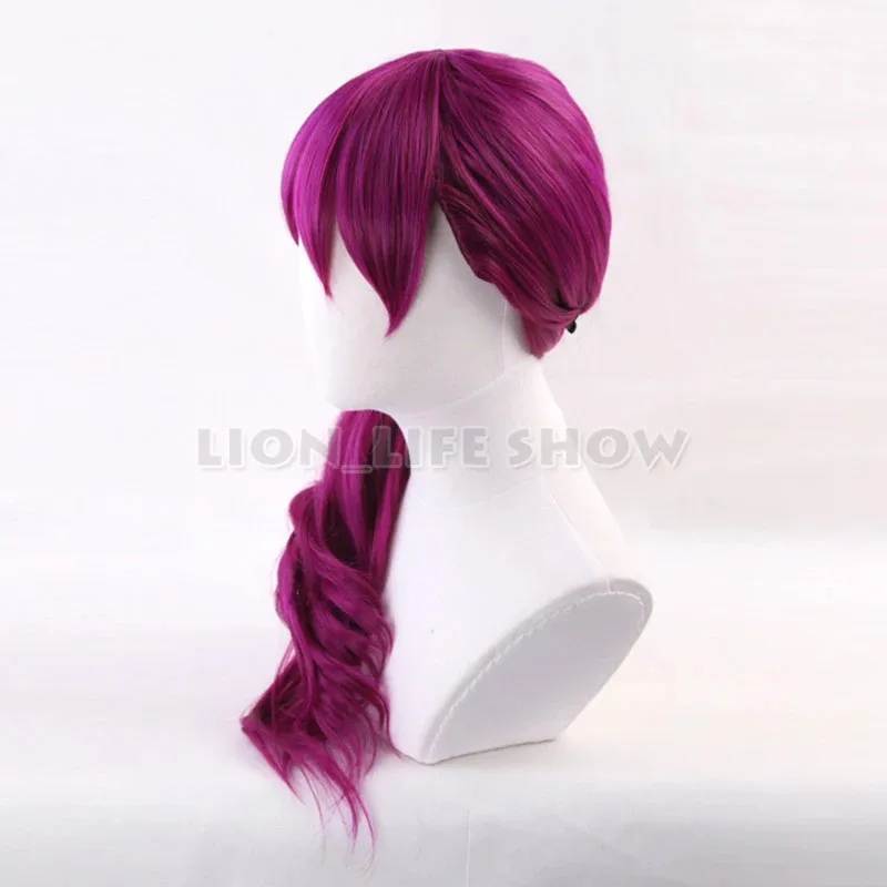 ABC123Game Character LOL K/DA Evelynn Wigs Rose Red KDA Heat Resistant Synthetic Hair Perucas Cosplay Wigx;3,f'6,h.7;j view 3