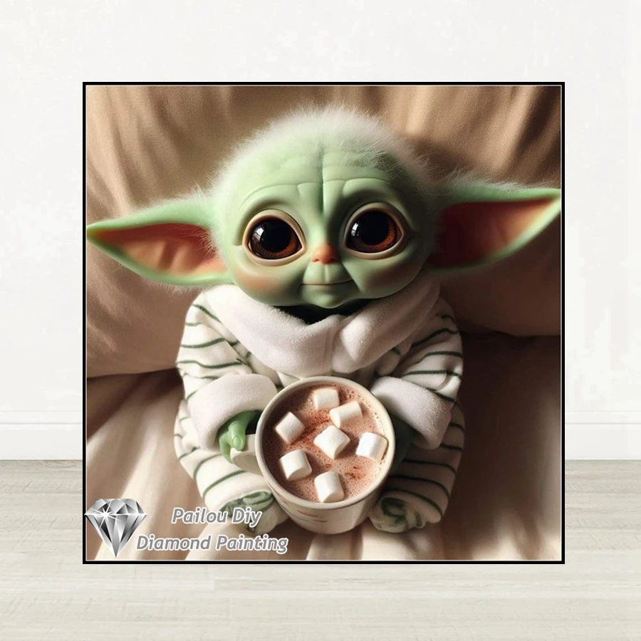 Cute Baby Yoda Disney Cartoon Diamond Painting Kits Photo Art 5d Diy Full Square Mosaic Cross Stitch Embroidery Home Decor Gift