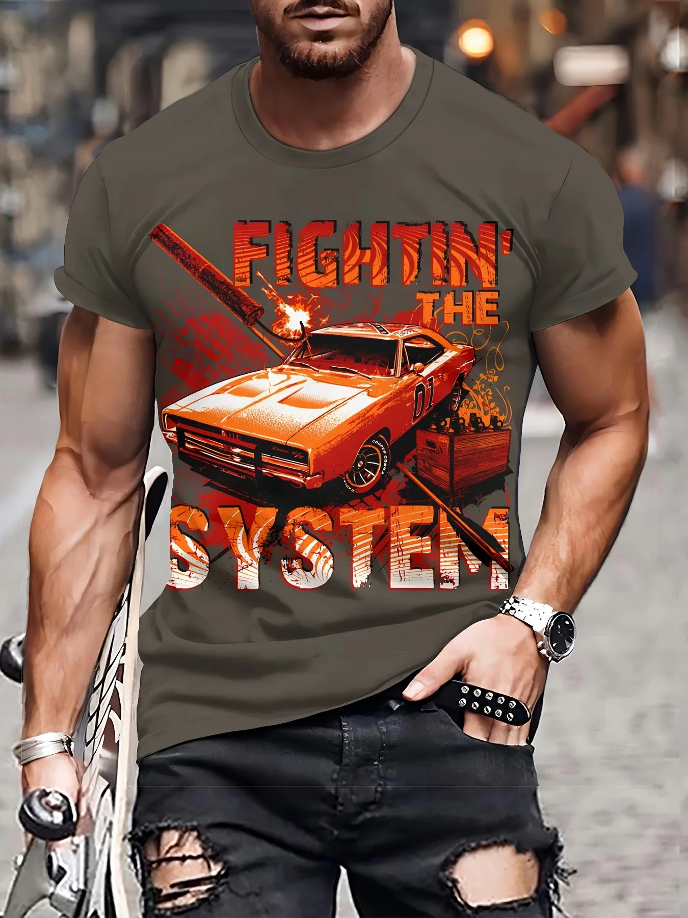 

2025 Best-selling Personality 3D Printed Men's T-shirt Summer Daily Outdoor Sports Party Fast Dry Breathable Casual Short Sleeve