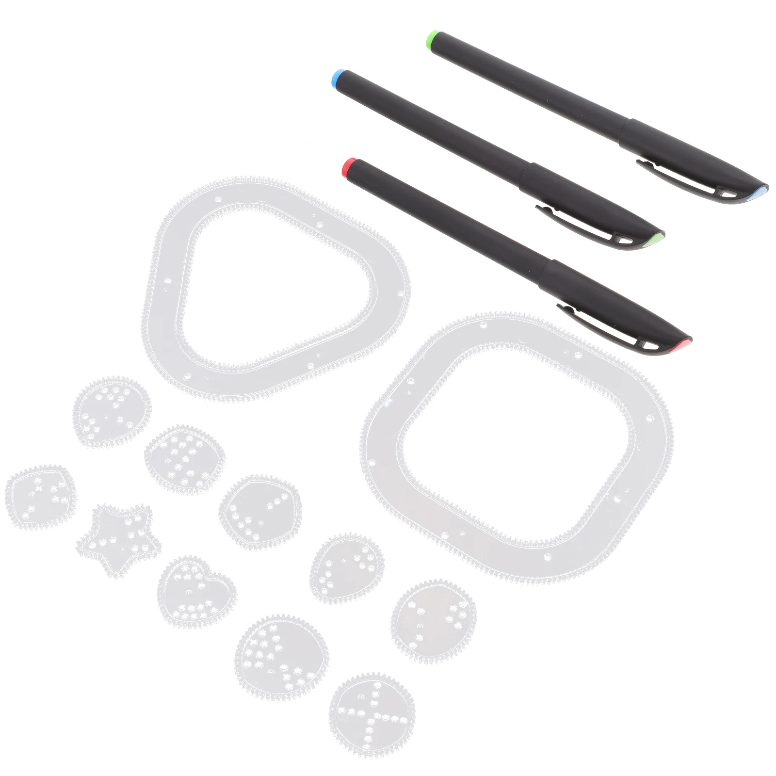 1Set Wanhua Drawing Ruler Kit Premium Multifunctional Hollow-Out Templates for Kids Creative Art Education Lightweight Portable