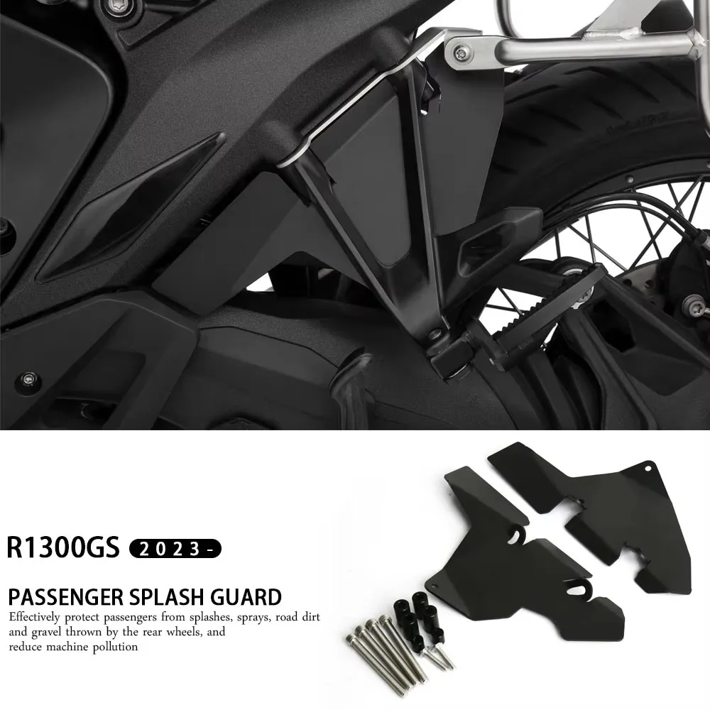 

New R1300GS Rear Side Fender Mudguard Extension Passenger Splash Guard Kit For BMW R1300GS R 1300 GS 2023 2024 2025