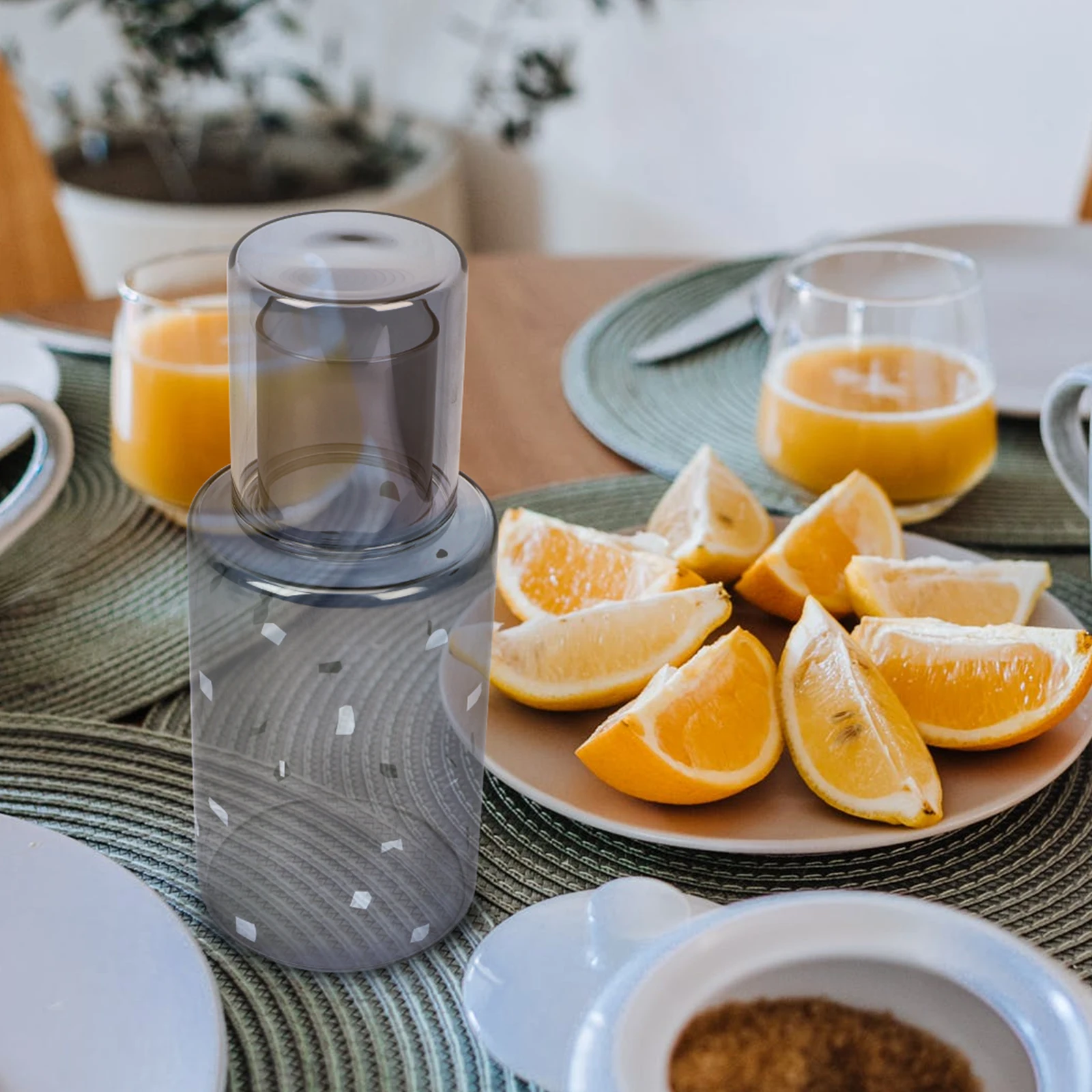 

1Set Transparent Glass Kettle with Cup Practical Design Classy Tea Party Banquet Gift Transparent Glass Cup