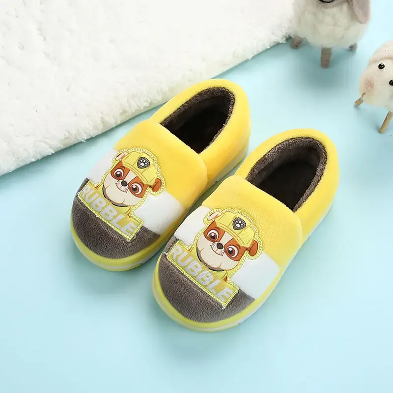 Paw Patrol Marshall Children Cotton Slippers Bag with Cute Winter Home Non-slip Boy Girl Child Baby Cotton Shoes Shipping Free