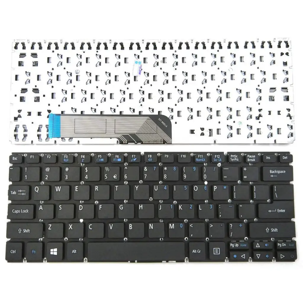 Responsive Laptop Keyboard Replacement Black Plastic Slim Design for Acer Aspire Switch 10 SW5 011 012 014 015