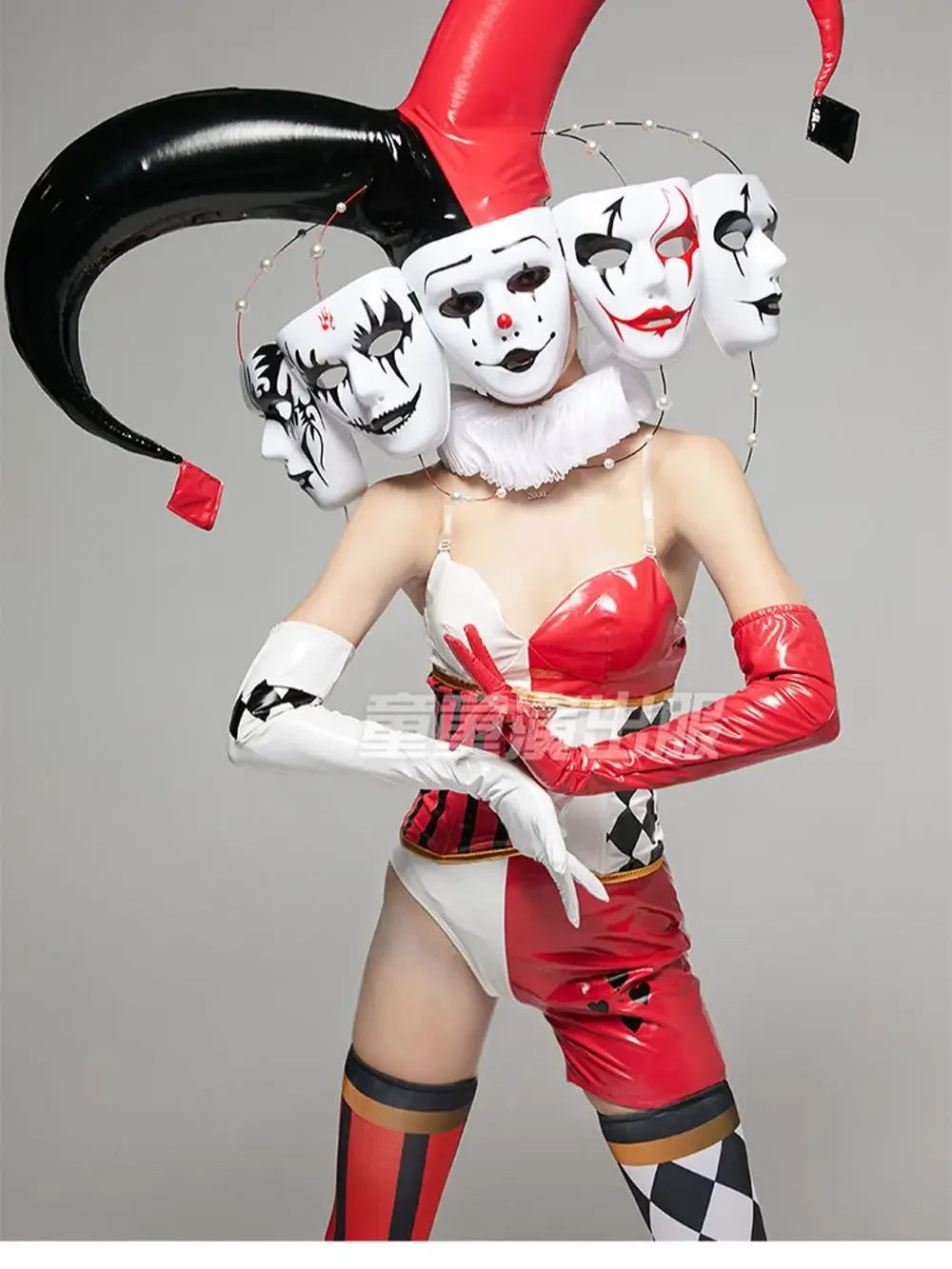 หญิง Multi-faceted Clown Gogo เครื่องแต่งกายเซ็กซี่ผู้หญิงไนท์คลับเต้นรําสวมชุดความคมชัด DS ชุด