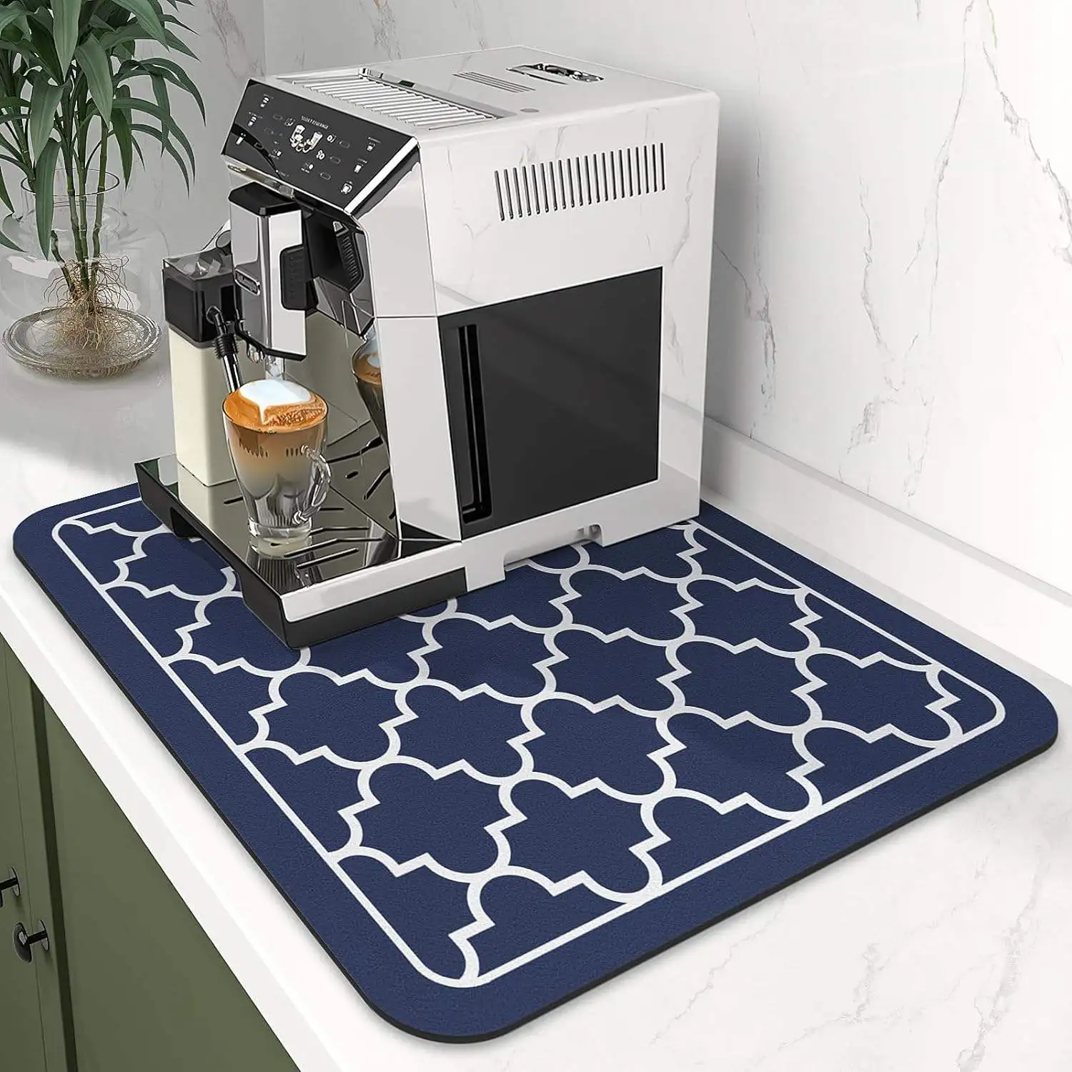 

Minimalist Kitchen Drain Pad Countertop Drainer Rack Pads Dining Table Dish Drying Mat Super Absorbent Placemat Bath Door Rugs