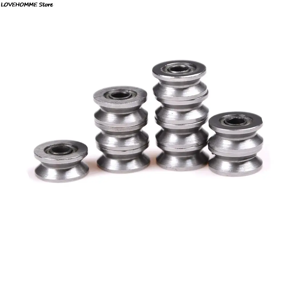 10pcs 4x13x6mm V624ZZ V Groove Roller Wheel Small Ball Bearings Pulley Wheels Bearing Wire Track Guide