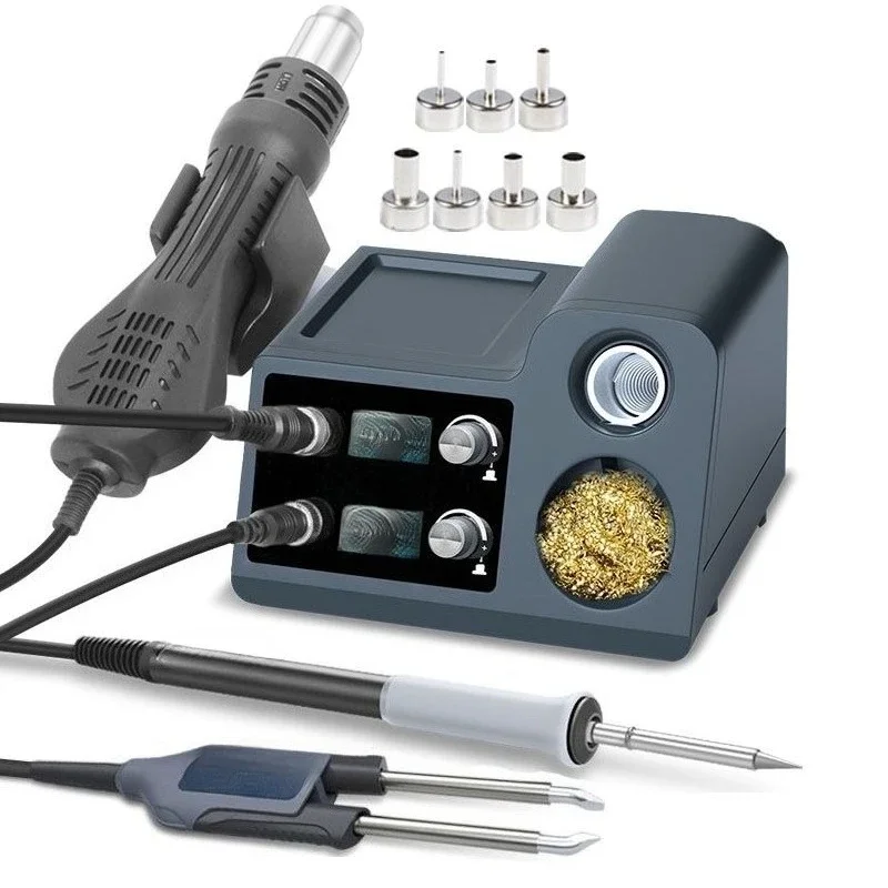 Hot air dismantling soldering table Multifunctional soldering iron head, two-in-one intelligent soldering solder T12