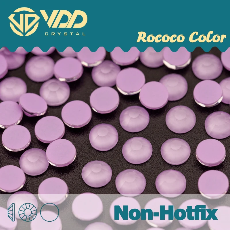 VDD SS6-SS30 326 Rococo-Lt.Purple Glas-Strasssteine, Kristall-Flachsteine, Glitzersteine, Nagelkunst-Zubehör, DIY-Basteldekoration – Detail 2