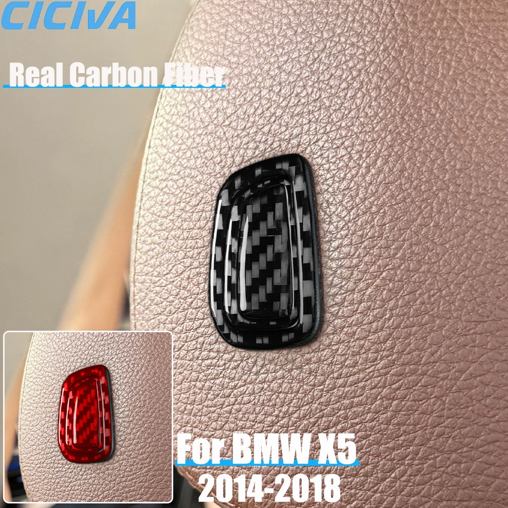 

Real Carbon Fiber Car Accessories Front Seat Headrest Decorative Trim Cover Soft Sticker For BMW X5 F15 2014 2015 2016 2017 2018