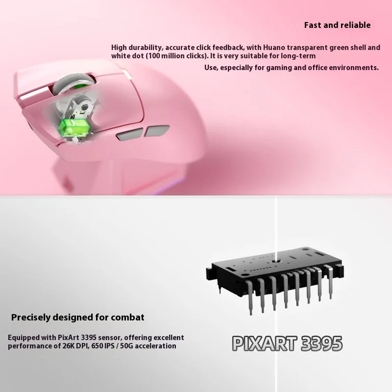 FANTECH WG13 Series ثلاثة أوضاع 1K/8K ماوس ألعاب لاسلكي بلوتوث 2.4G 58g خفيف الوزن PAW3395 PAW3311 مع قاعدة شحن #6