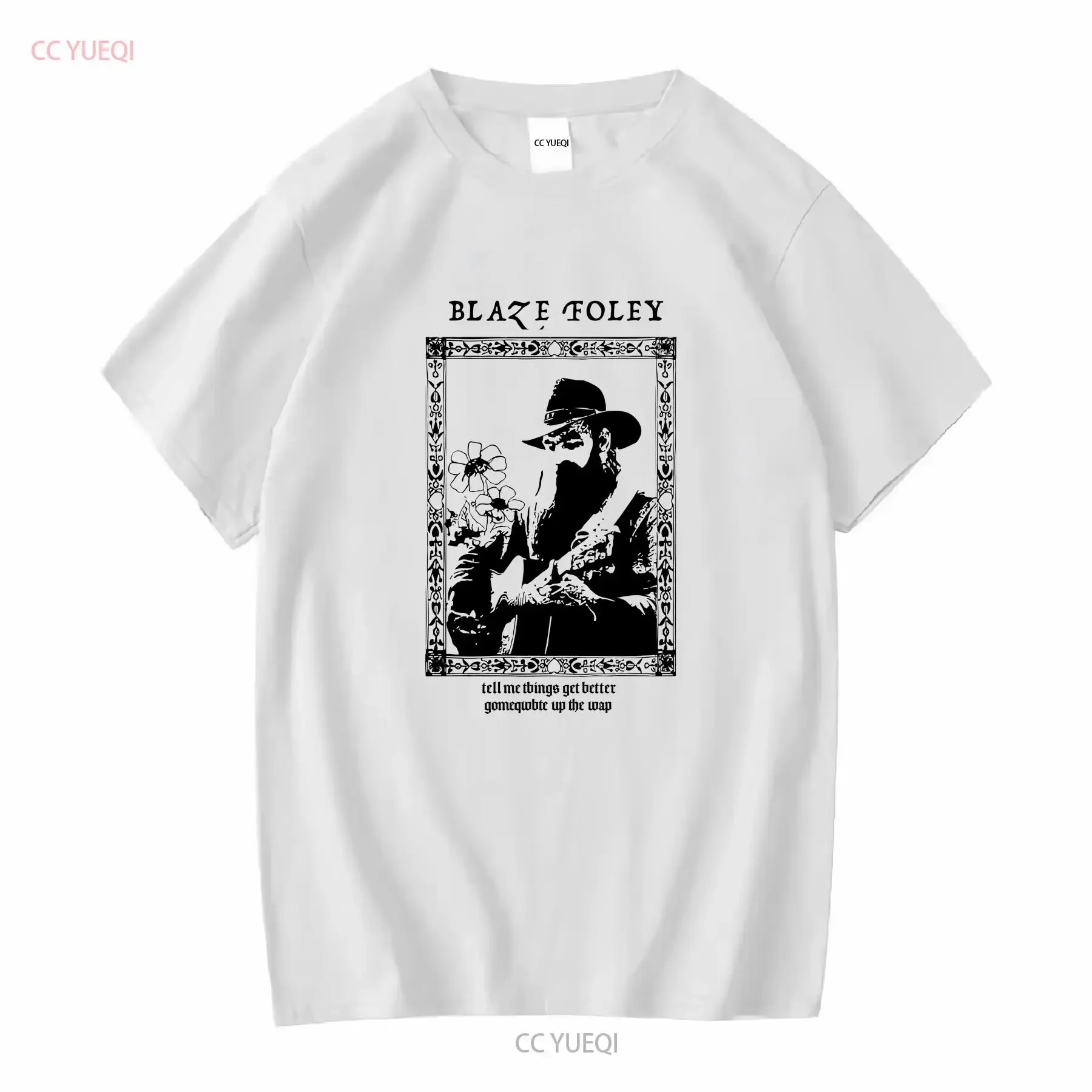 Blaze Foley long or short sleeves vintage Washed streetwear Top For Everyday Wear graphic Breathable Slightly Unisex Casual