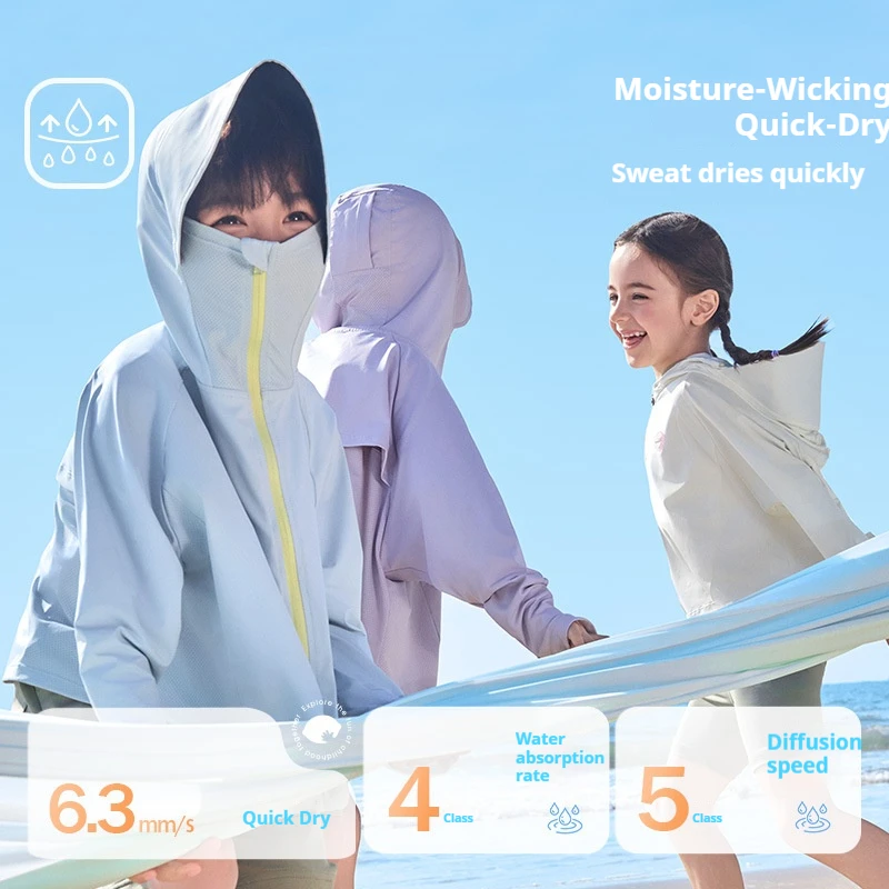 

Quick Dry Breathable Sunscreen Coat 3-5 Years old Boys Girls Lightweight Coats for Traveling UPF50+ Protection Jackets