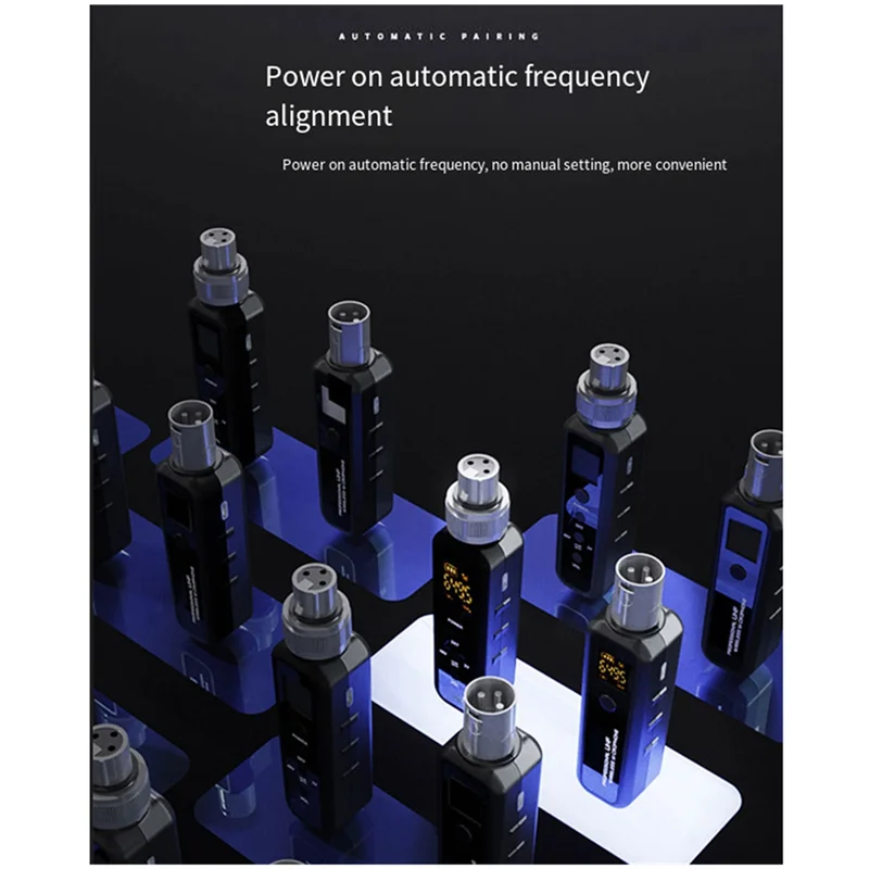 ตัวแปลงไมโครโฟนไร้สาย UHF สําหรับไมโครโฟนแบบไดนามิกกีตาร์อะแดปเตอร์รับสัญญาณ 640-690Mhz สีดํา 1 ชุด