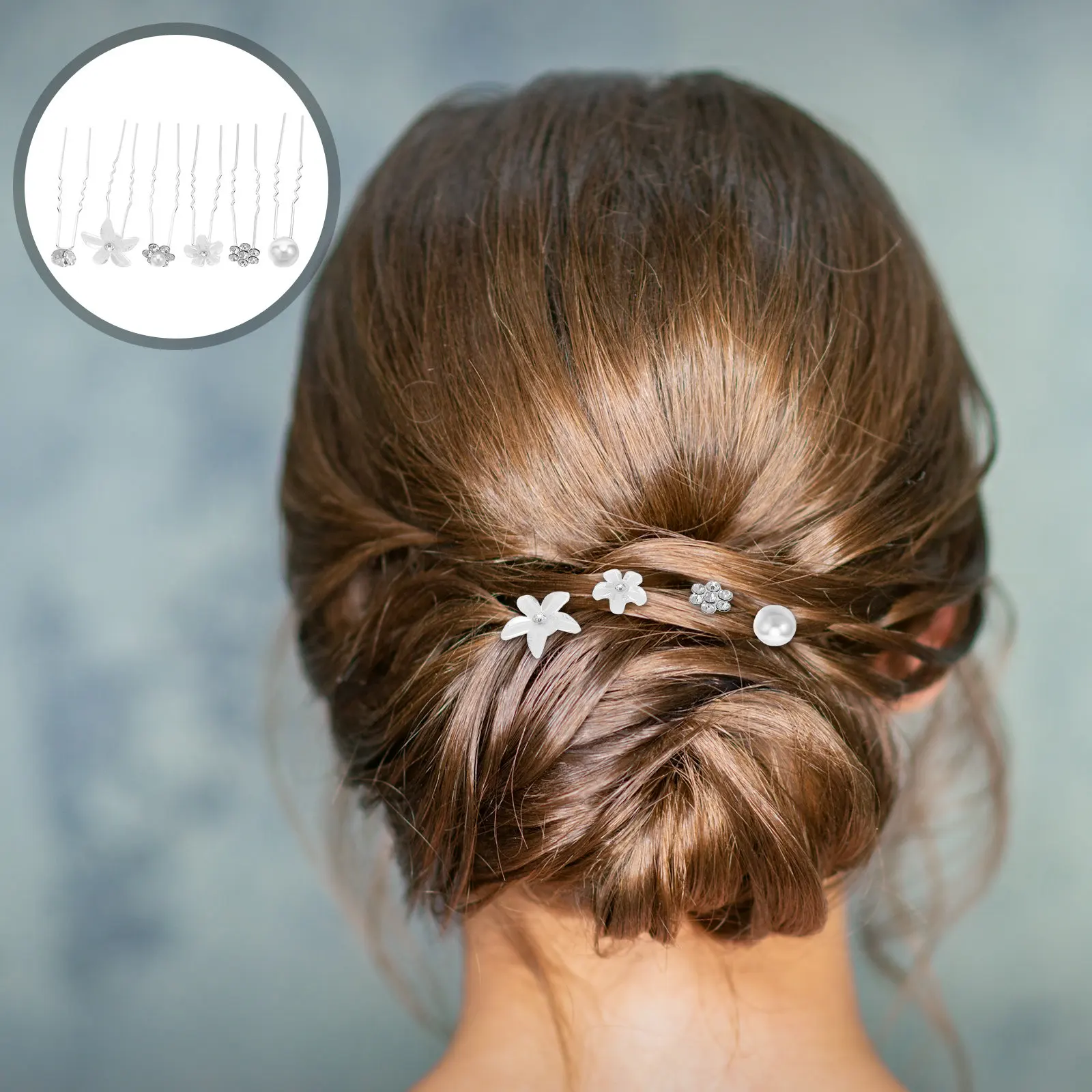 

30 шт. заколок для волос с жемчугом и стразами, разнообразные цветочные дизайны, французские шпильки для волос, свадебные украшения для невест и подружек невесты, для повседневного использования, элегантные