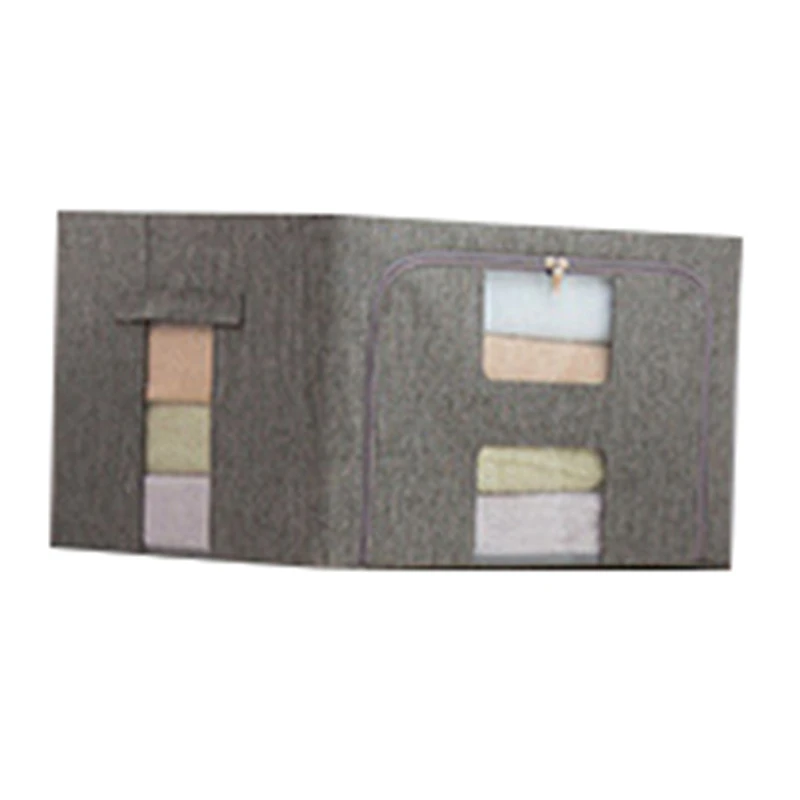Foldable Waterproof Oxford Cloth Clothes With Zipper Storage Box Large Capacity Clothing Storage Box Cotton Quilt Multifunction image 3