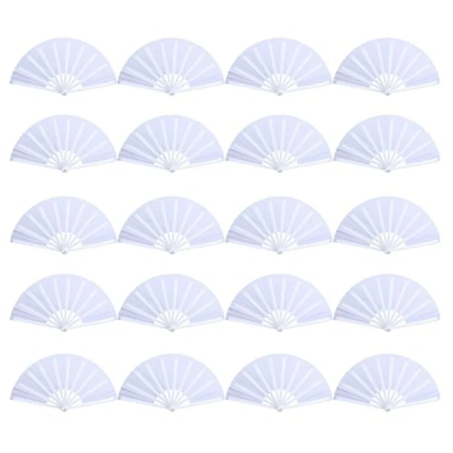 

JWShang Clack Fans for Line Dancing Bulk, 20 Pcs 13 Inch Large Popping Handheld Folding Fans for Women Dance Kung Fu Tai Chi We