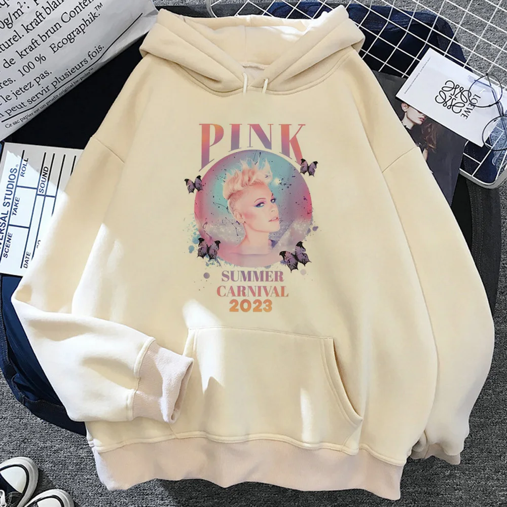 Pink p Nk hoodie elegant Y2K comic comfortable anime sweater clothes for teens female tracksuits anime trendy