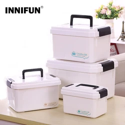 4 Size Household Portable Medicine Box Multi-Grid Multi-Function Large Capacity Plastic Storage Box Pills Case Hospital Pharmacy