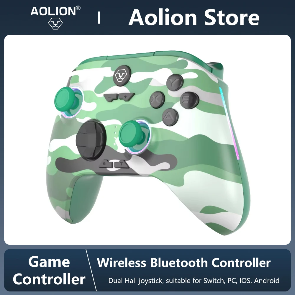 

AOLION Wireless Bluetooth Controller Hall Linear Trigger For Switch/PC/iOS Multi Platform Connection