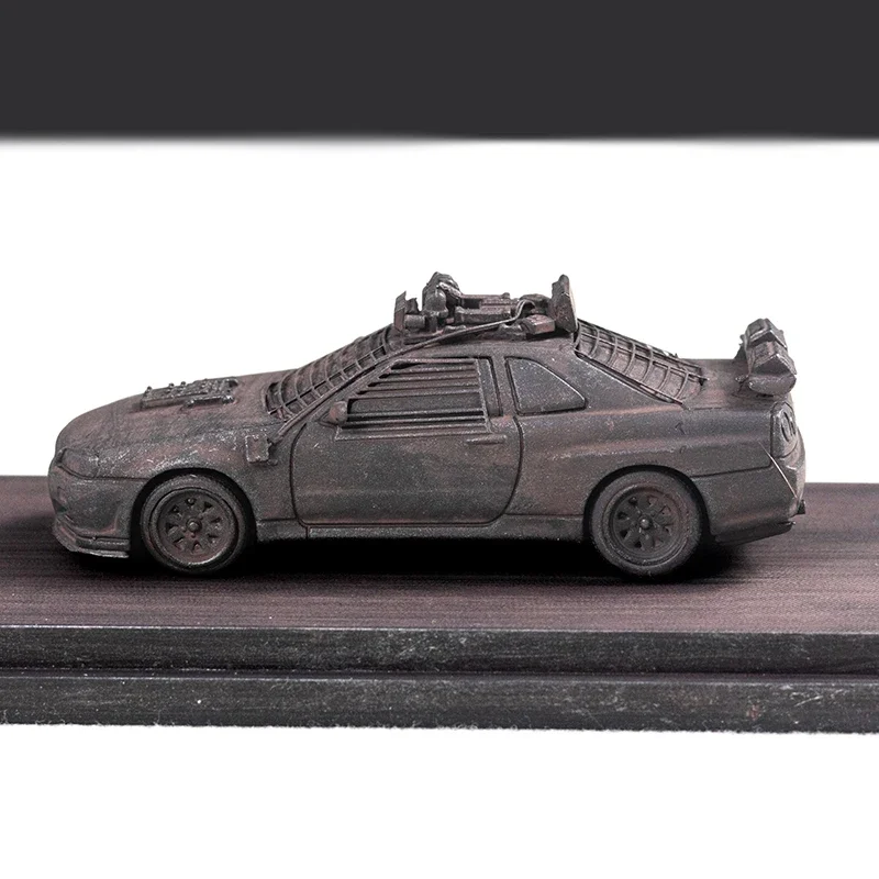 SW 1/64 Nissan GTR (BNR34) Mad Max Apocalypse Edition Legering Speelgoed Motorvoertuig Diecast Metaal Model