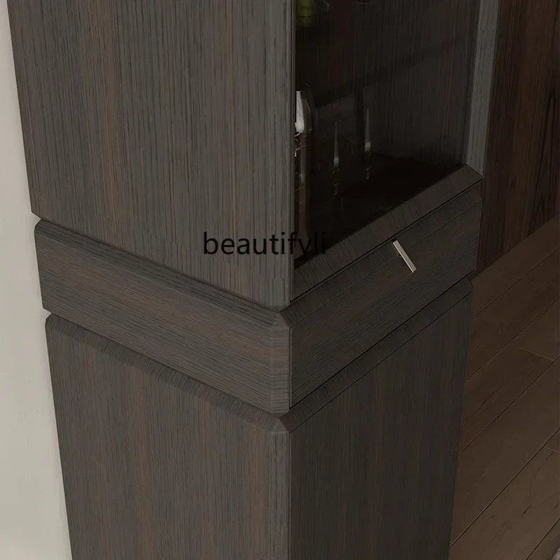 

SS новый стиль, столб в итальянском стиле, место для хранения и столовой в гостиной, современные простые декоративные винные шкафы из цельного дерева 7486