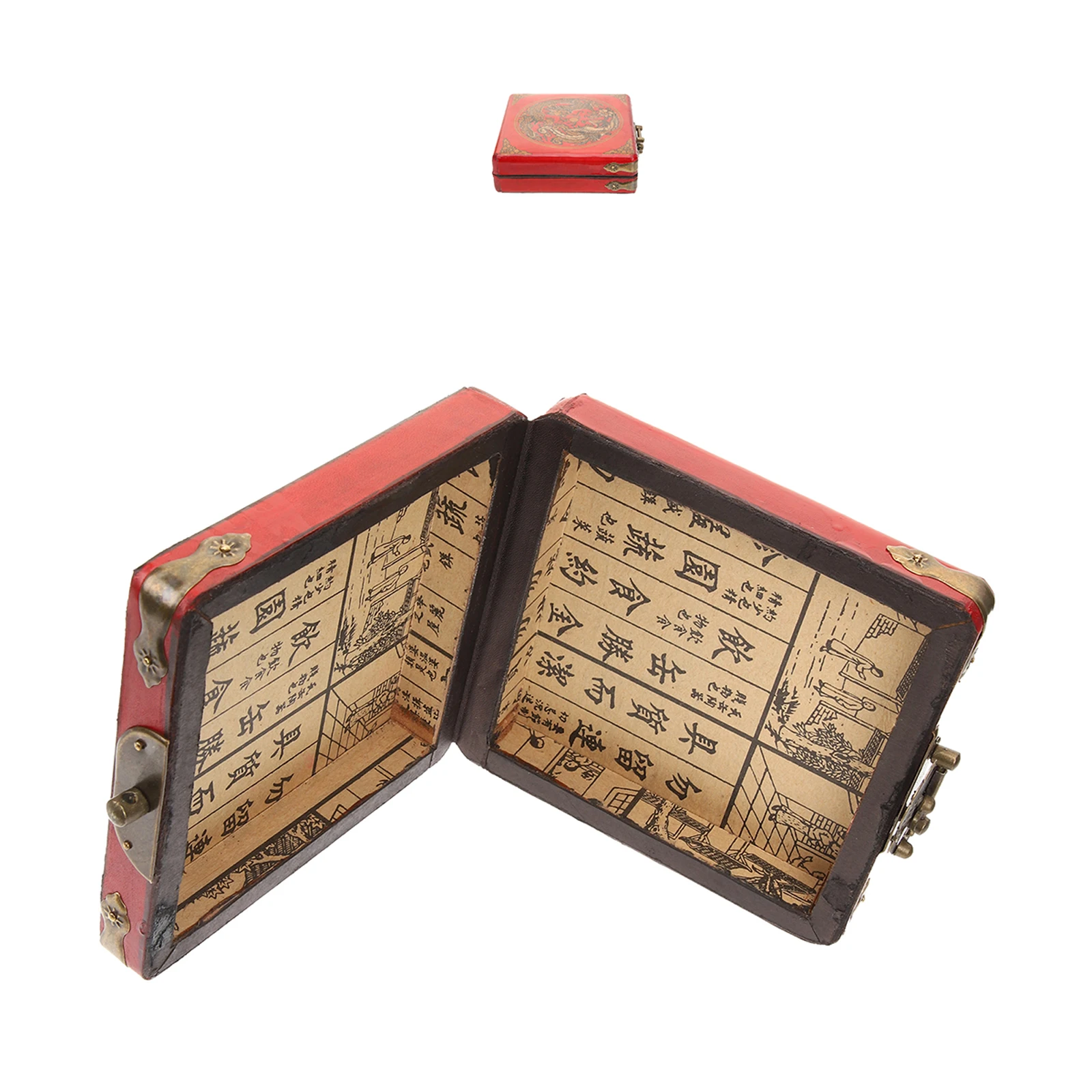 

Vintage Style Wooden Jewelry Storage Box Handmade Chinese Craft Case for Accessories Trinkets Keepsakes Display Decor