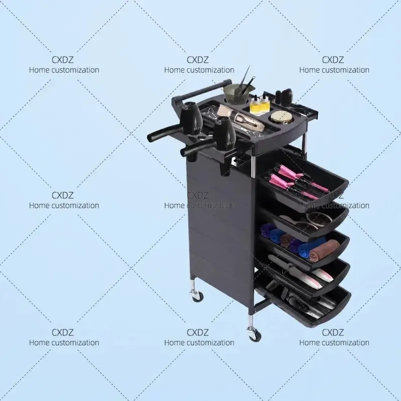 Professional Hairdressing Trolley for Barber Shop and Salon Mobile Stylist Cart for Perming Dyeing Tools High End Wholesale