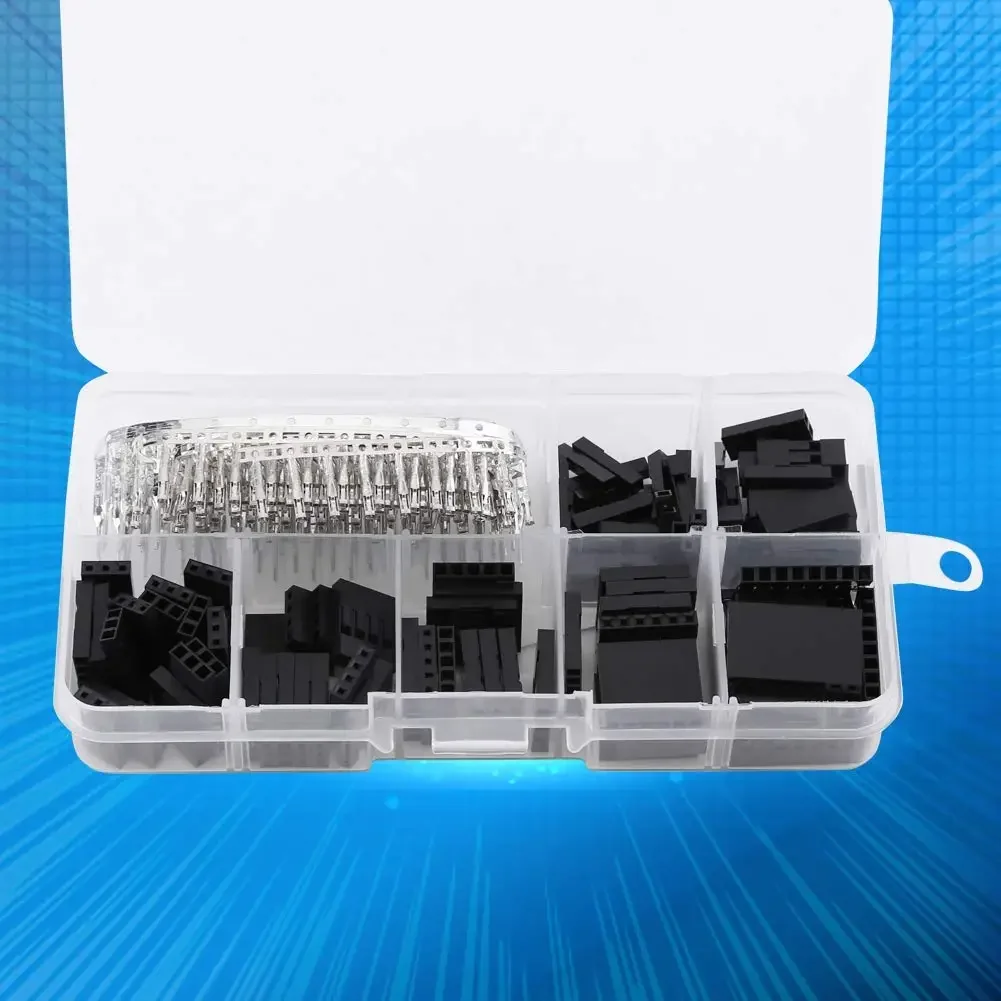 Jumper Terminal Header Kit, 310 Pcs Connector Kit 2.54mm Male Female Jumper Wire Pin Header Connector Kit with Storage Box