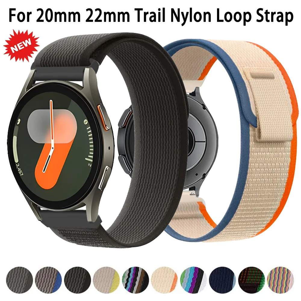 

20mm 22mm Trail Nylon Loop Strap for Samsung Galaxy Watch 7 FE 6 5 4 40mm 44mm Bracelet Huawei Watch 5 4 Pro GT5-4-3 46mm Correa
