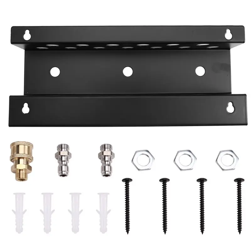 

【NOW SAVE】 Держатель для мойки высокого давления Настенный держатель для пенопластовой пушки Аксессуары для автомойки Органайзер Стеллаж для хранения аксессуаров для мойки