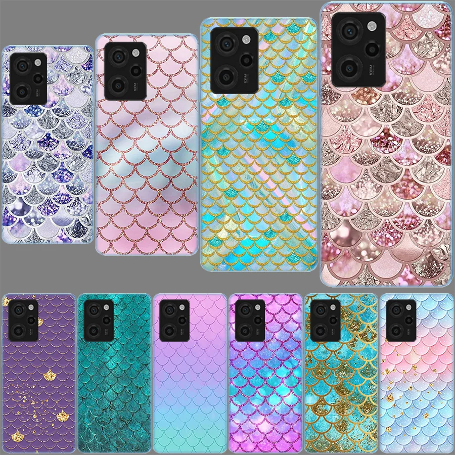 Mermaid Fish Scale Pattern Case For Xiaomi Pocophone X5 M5S X3 F6 M5 X4 F4 GT F5 F3 F2 M3 F1 M4 X6 Pro Note 10 Lite TPU Soft Ph