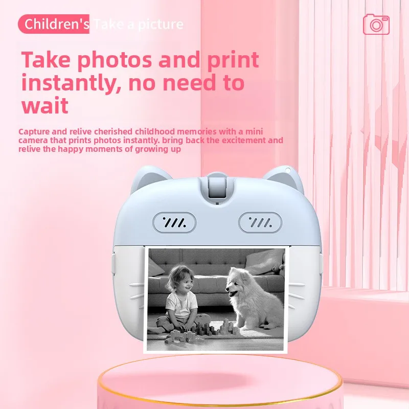 

Новая детская камера Polaroid для термобумажной печати, фото и видеорегистратор 1080P в один выстрел и высокой четкости