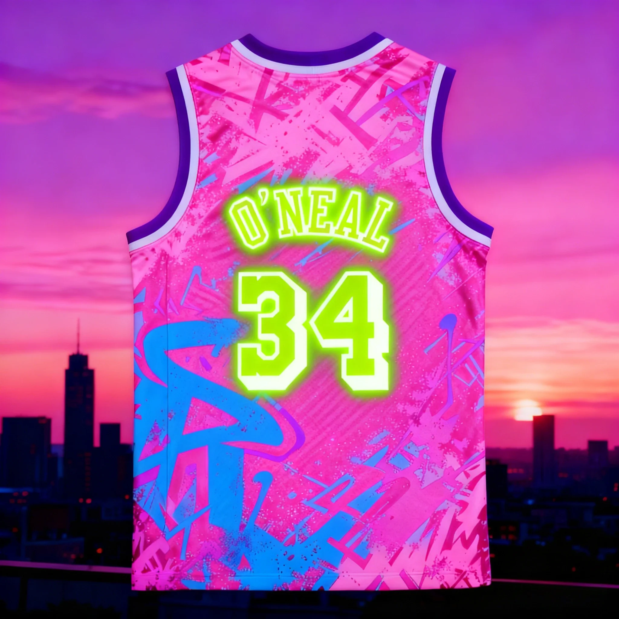 Último Modelo 2026 de Shaquille O'Neal # Camiseta de baloncesto 34 para hombres, mujeres y familias con diseño de impresión 3D