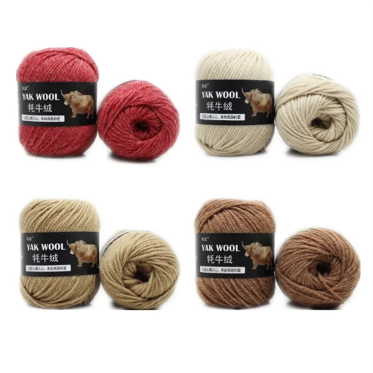 1pcs 100g yak hair 3-strand wool yarn hand-woven medium and thick sweater coat yarn crocheted scarf hat