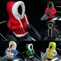 Fashion Hoodie Car Shift Knob Cover Manual Handle Gear Lever Decoration Hoodie Cover Automatic Car Interior Accessories