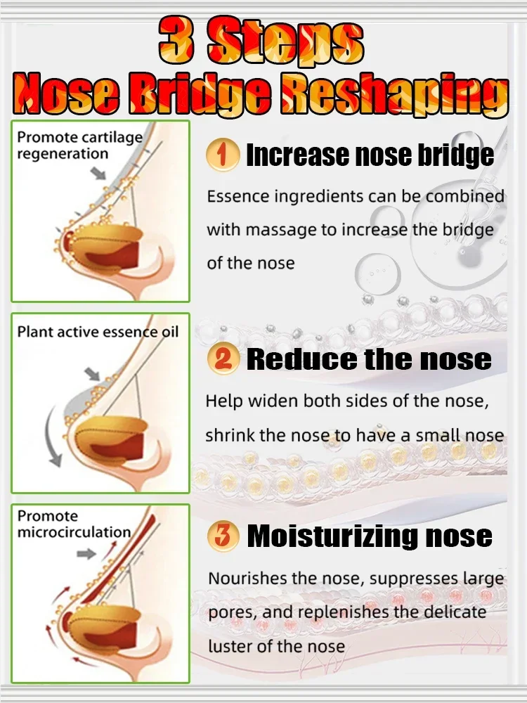 Nose Lift Up Essential Oil Shaping Firming Lifting Natural Essential Oil Remodeling Massage Thin Smaller Nose Up Heighten