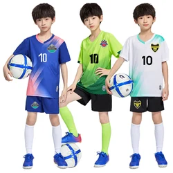 Children Football Jerseys shorts Boys Girls Soccer Clothes Set Short Sleeve Football Uniforms  Kids Soccer Tracksuit Jersey